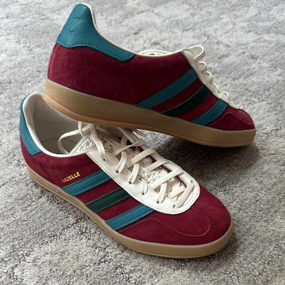 Adidas Gazelle Unisex Red and Blue Sneakers